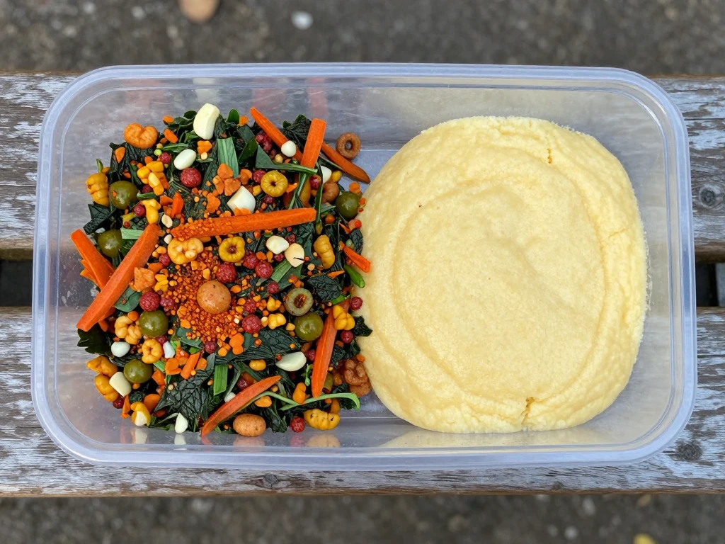 Minimal blocks suggesting different food groups